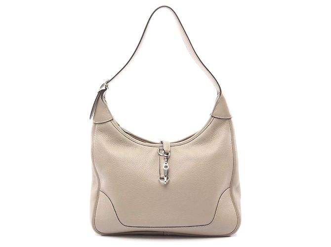 Hermès Hermes Trim 31 Leather Shoulder Bag Brown Beige