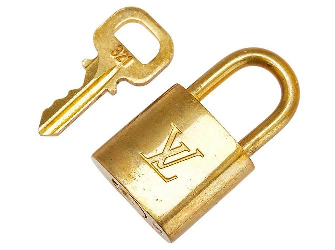 Set di lucchetto e chiave Louis Vuitton Cadena D'oro Metallico