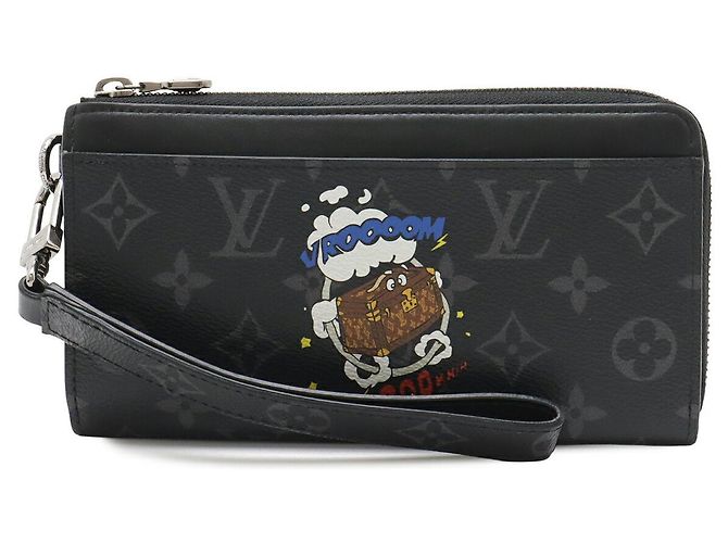 Portefeuille long Zippy Monogram Eclipse Louis Vuitton Noir