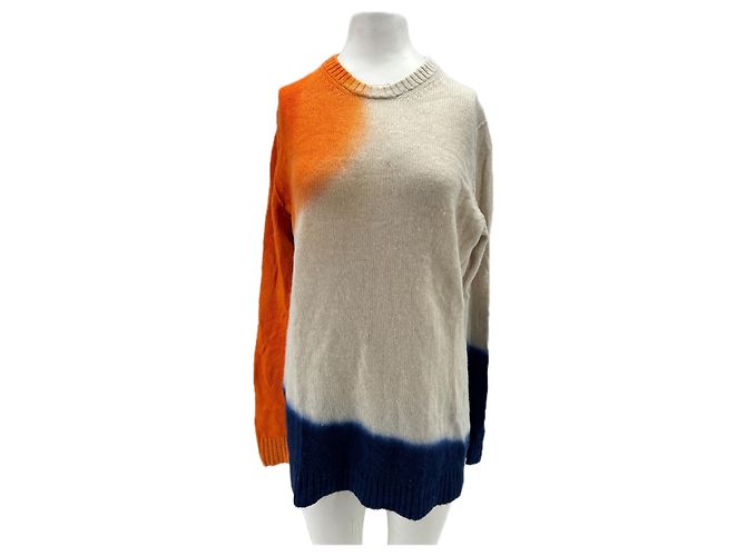 Zadig & Voltaire Pull dégradé orange et bleu