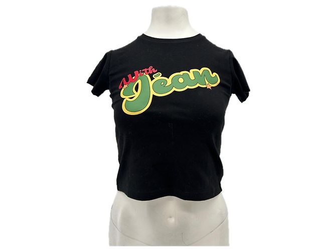 Autre Marque Camiseta de algodão preta WITH JEAN Preto
