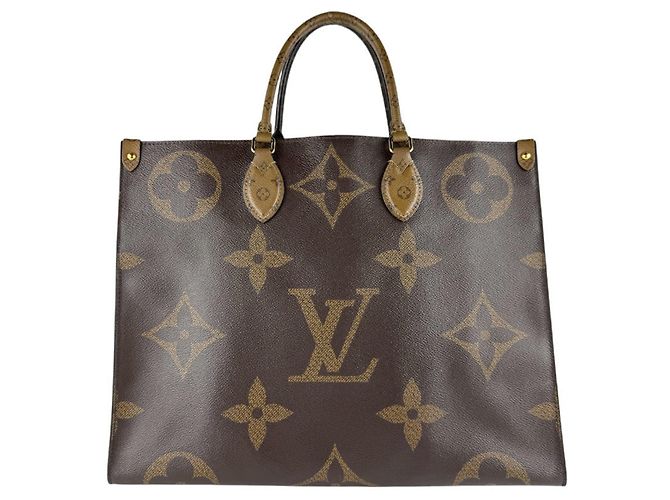 Borsa Louis Vuitton Monogram Giant OnTheGo GM Marrone Monogramma