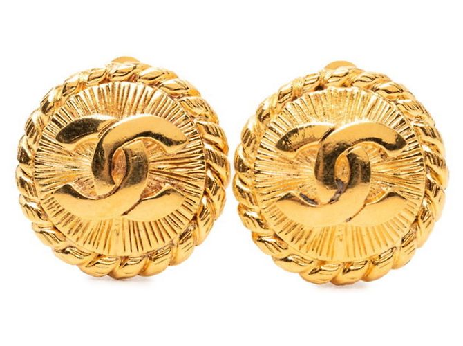 Orecchini tondi Chanel Coco Mark D'oro 