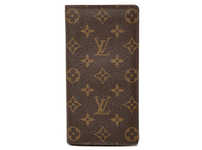 Louis Vuitton Monogram Brazza Long Wallet Braun Monogramm