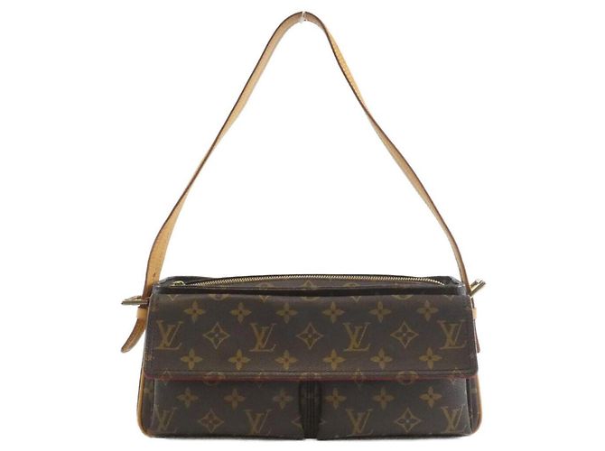 Bolsa de Ombro Louis Vuitton Monogram Viva Cite MM Marrom
