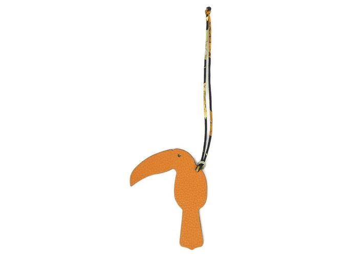 Hermès Pingente de bolsa Toucan Hermes Laranja 