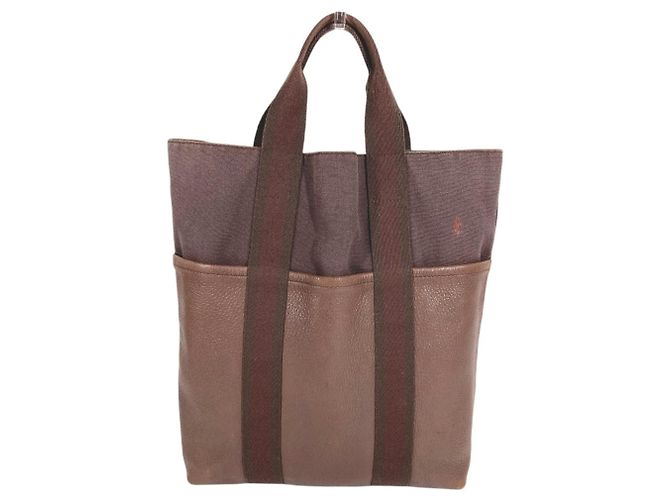 Hermès Hermes Half Leather Fourre-Tout Cabas Bag Brown