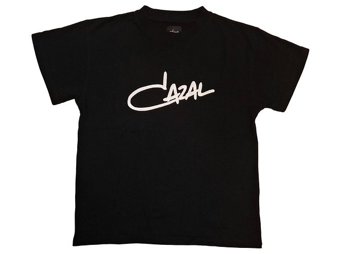Autre Marque Camiseta CAZAL de algodón negro con logo