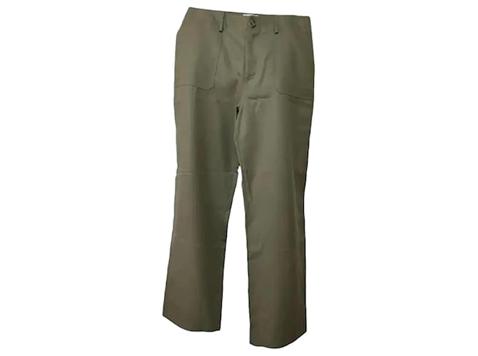 Autre Marque Musier Paris Pantalon Large Kaki Taille 42 