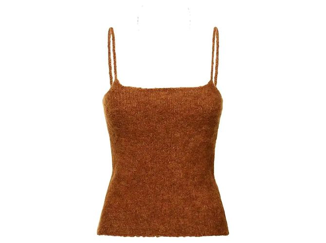 Autre Marque Musier Paris Braun Strick-Camisole-Top