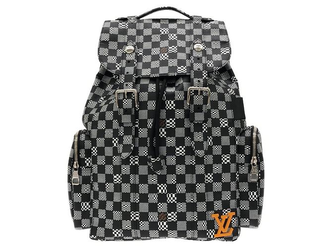 Louis Vuitton Damier Distorted Christopher MM Backpack Black