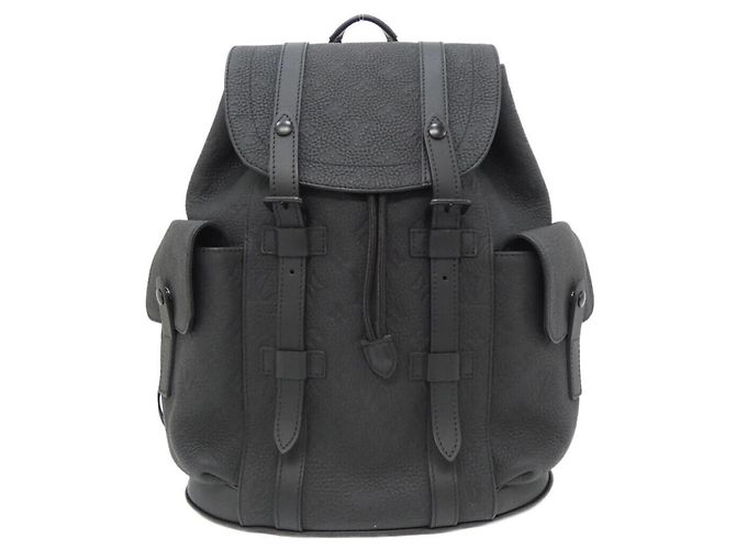 Louis Vuitton Taurillon Monogram Christopher PM Backpack Black