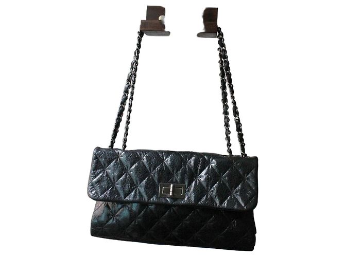 Chanel Sac à Main 2.55 en Cuir Craquelé Glacé