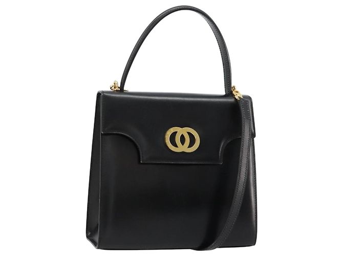 Céline Borsa CELINE in pelle 2way Nera Oro Auth 183194SAV Nero D'oro