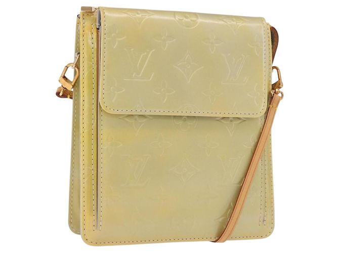 LOUIS VUITTON Monogram Vernis Motto Accessory Pouch Gris M91030 LV Auth gh2037 Grey