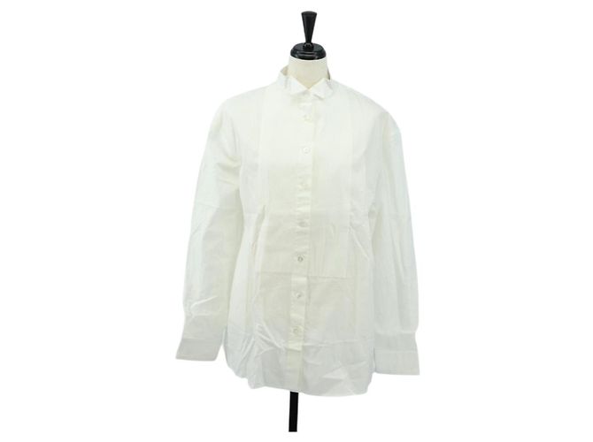 Camisa de manga larga LOUIS VUITTON algodón 34 Blanco LV Auth 182326M