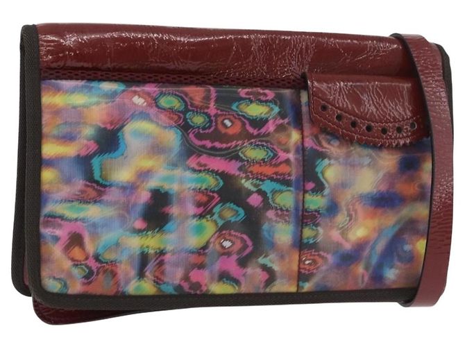 Sac à bandoulière Miu Miu en cuir rouge Auth 182689
