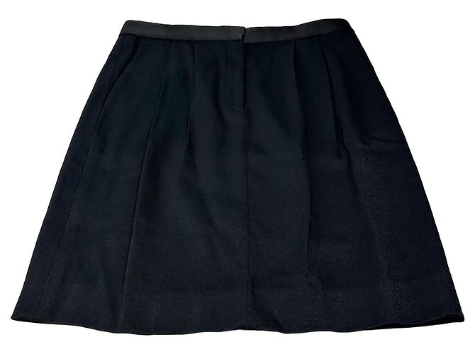 Céline Vintage Celine Wool Blend Skirt Black M
