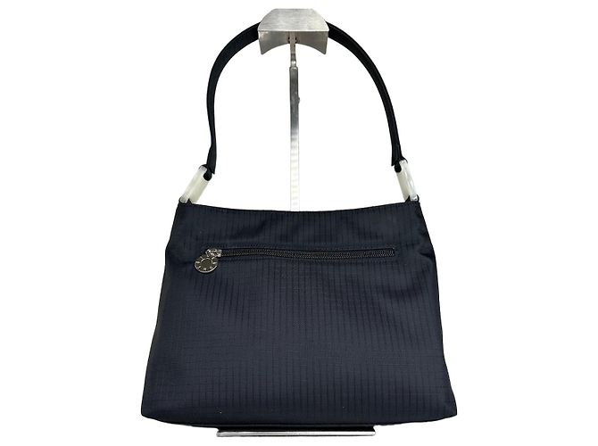 Vintage Givenchy Nylon Shoulder Bag Black Silver