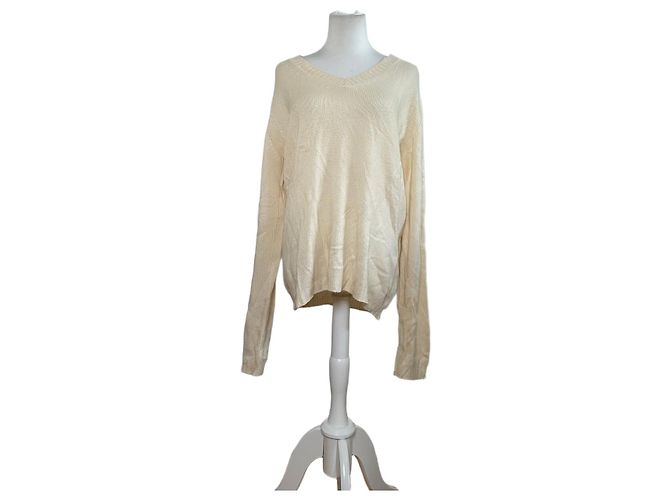 Pull en coton vintage Gucci Crème M Beige