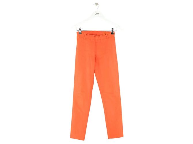 Stouls Legging de couro laranja