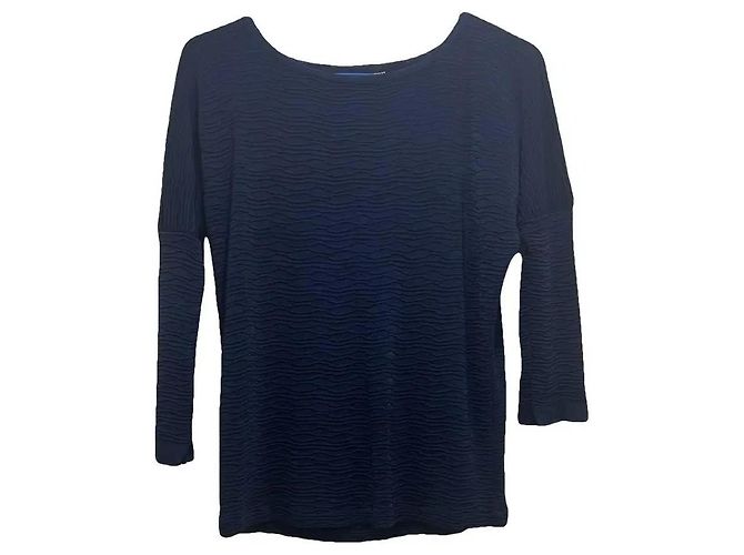 Giorgio Armani Viskose-Pullover in Dunkelblau