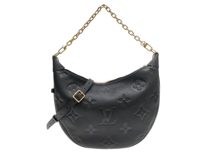 Louis Vuitton Monogram Empreinte Loop Hobo Handbag Black