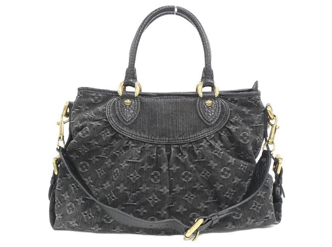 Borsa Louis Vuitton Monogram Denim Neo Cabby MM Nero