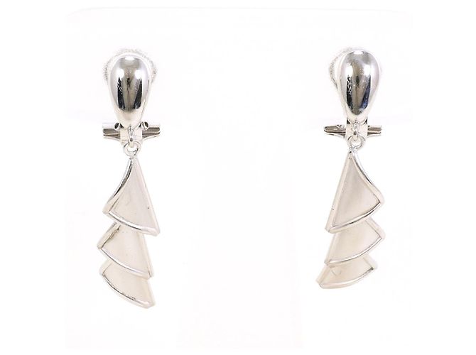 Autre Marque 14K Weißgold-Clip-Ohrringe Golden