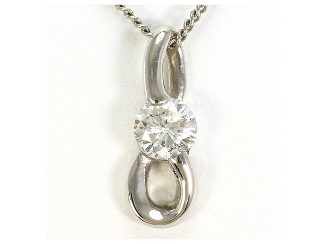 Autre Marque Platin-Diamant-Halskette