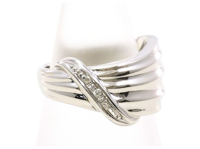 Autre Marque PT900 Platinring mit Diamant