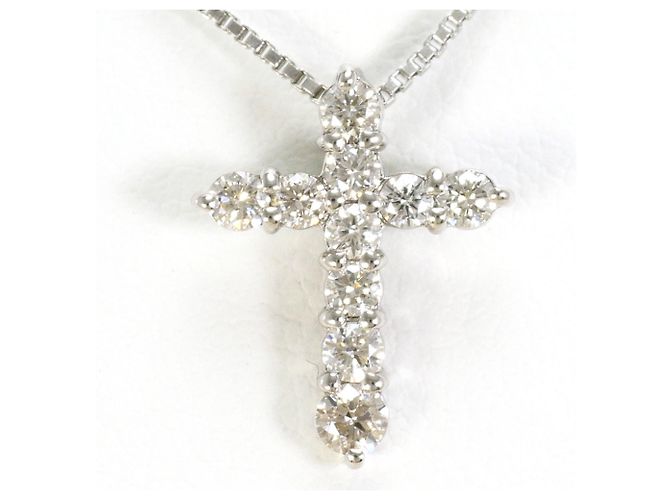 Autre Marque Platin-Diamant-Halskette