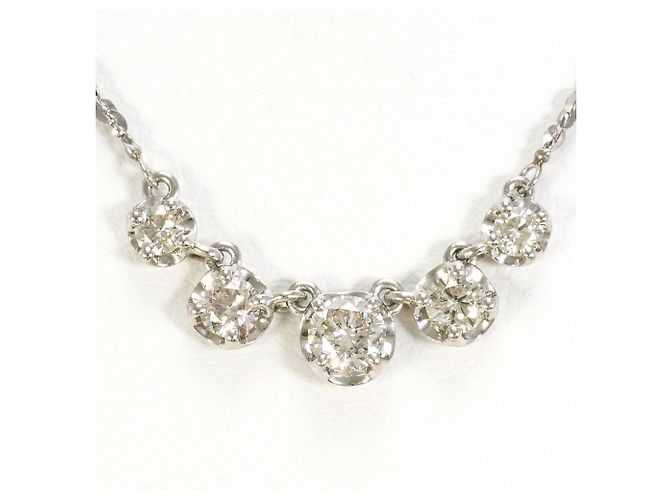Autre Marque PT900 Platin- und Diamant-Halskette