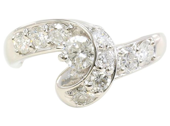 Autre Marque Platinring mit Diamant 