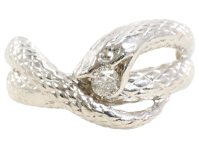 Autre Marque PT900 Platinring mit Diamant