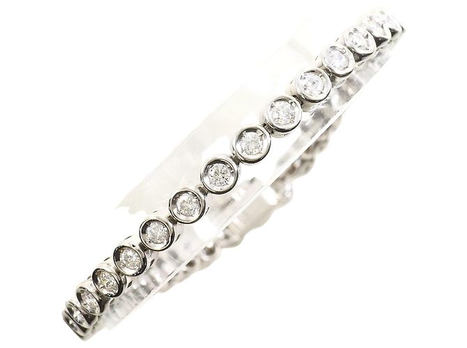 Autre Marque Bracciale charm in platino con diamanti