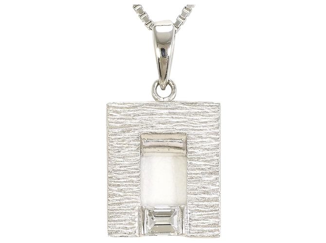 Autre Marque Platin-Diamant-Halskette