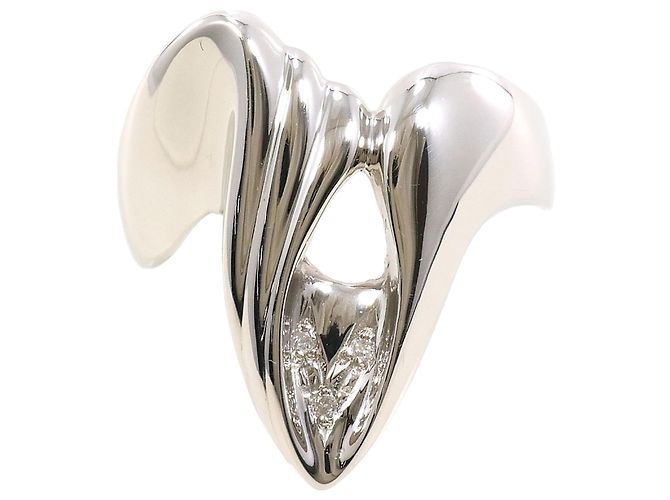 Autre Marque PT900 Platinring mit Diamant