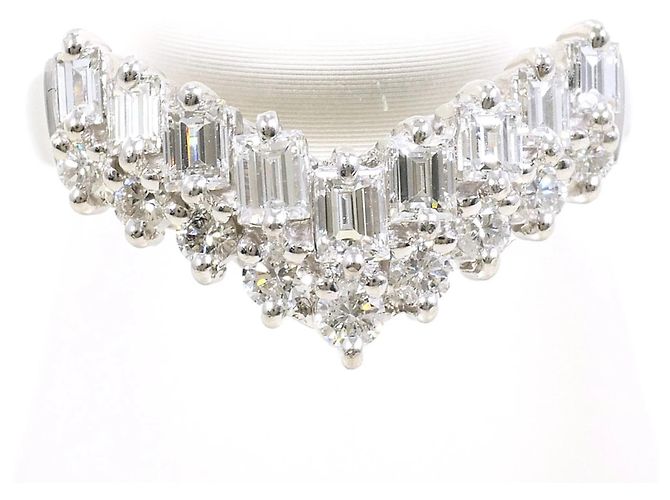 Autre Marque Platinring mit Diamant