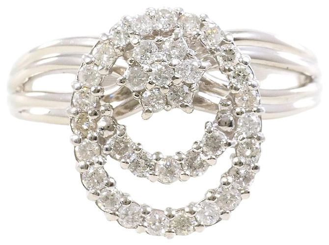 Autre Marque PT900 Platinring mit Diamant