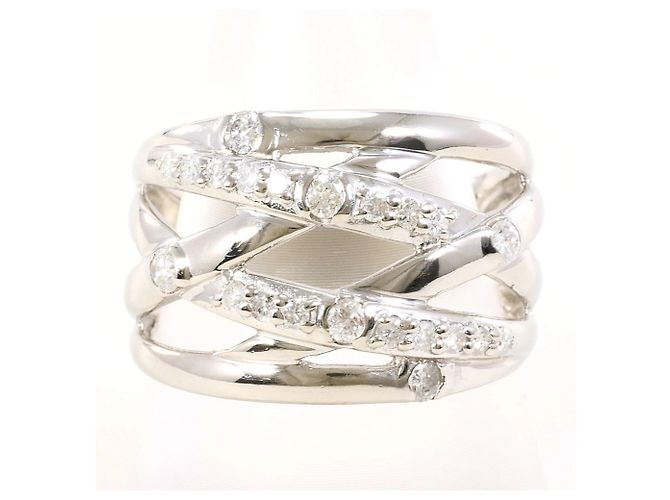 Autre Marque Platinring mit Diamant