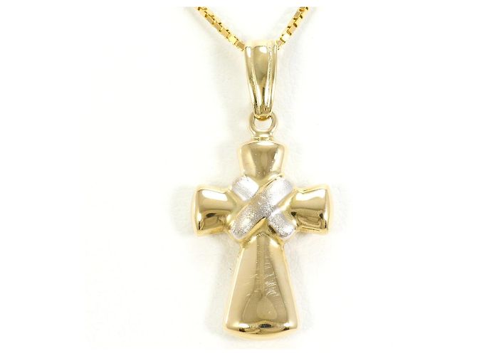 Autre Marque Collar de oro blanco y amarillo 14K Dorado