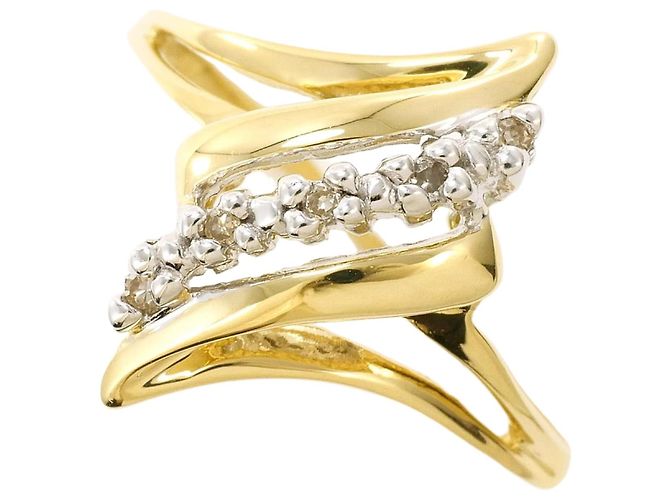 Autre Marque 10K Goldring mit Diamant Golden