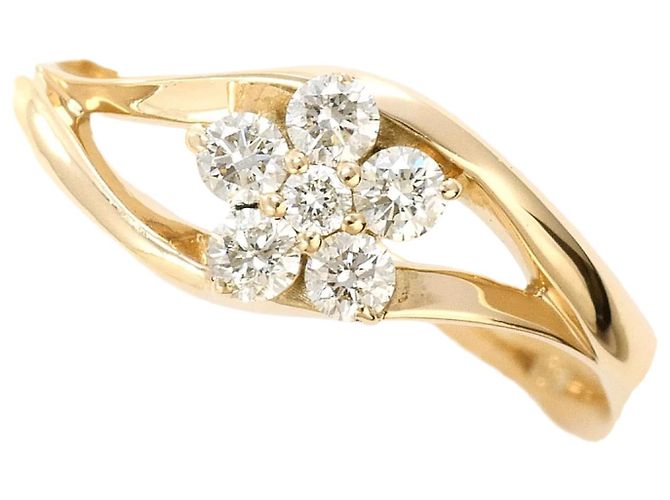 Autre Marque 10K Gelbgold Diamantring Golden