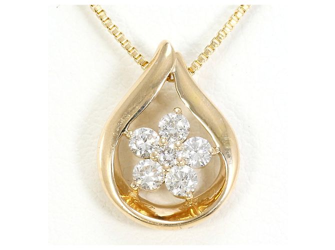 Autre Marque 10K Gelbgoldhalskette mit Diamant Golden