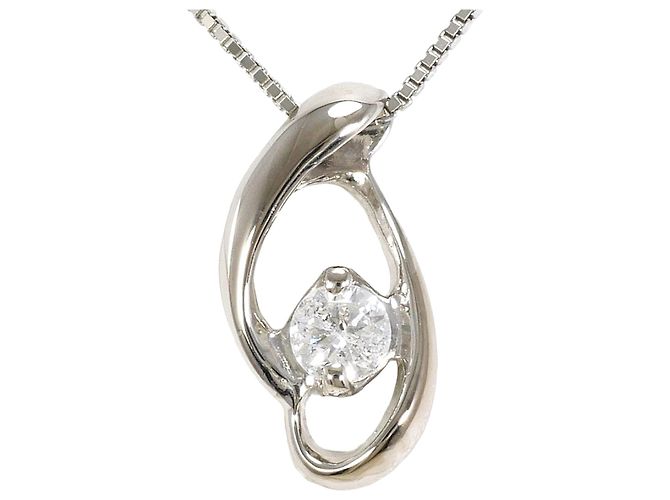 Autre Marque 14K Weißgold Diamant Halskette Golden