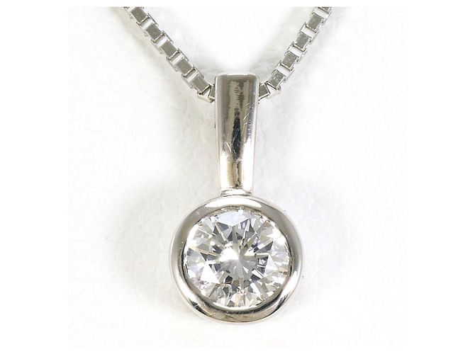 Autre Marque Platin-Diamant-Halskette