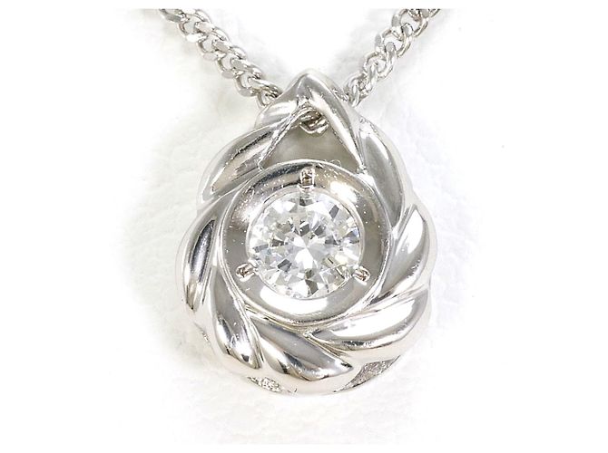 Autre Marque Platin-Diamant-Halskette