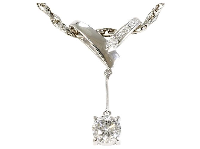 Autre Marque Collar de platino con diamantes