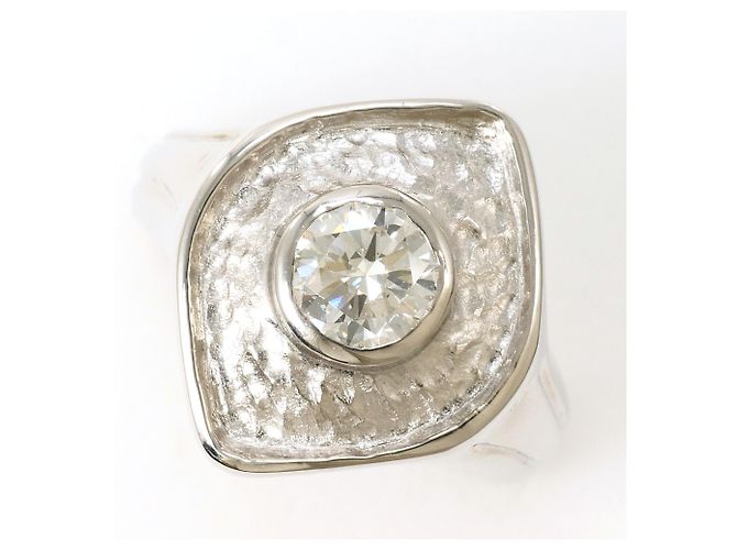 Autre Marque PT900 Platinring mit Diamant